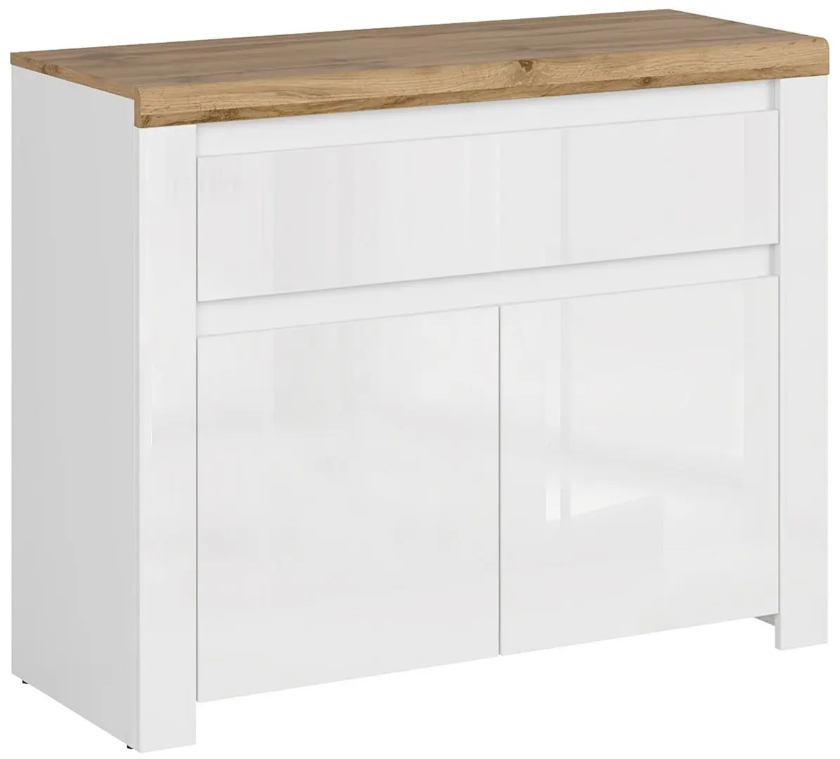 Тумба Tempo Kondela Vilgo 2D1S (Wotan Oak/White Gloss)