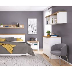 Тумба Tempo Kondela Vilgo 2D1S (Wotan Oak/White Gloss) Thumb