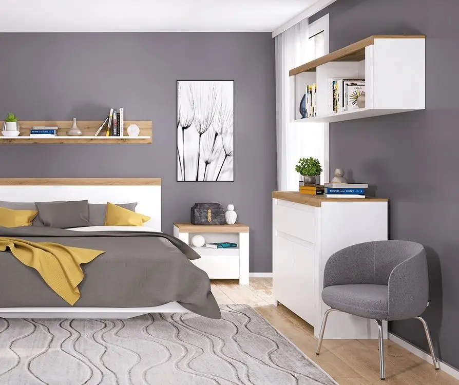 Тумба Tempo Kondela Vilgo 2D1S (Wotan Oak/White Gloss)