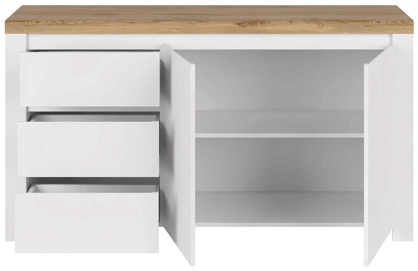 Tumba Tempo Kondela Vilgo 2D3S (Wotan Oak/White Gloss)