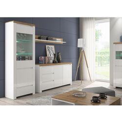 Tumba Tempo Kondela Vilgo 2D3S (Wotan Oak/White Gloss) Thumb