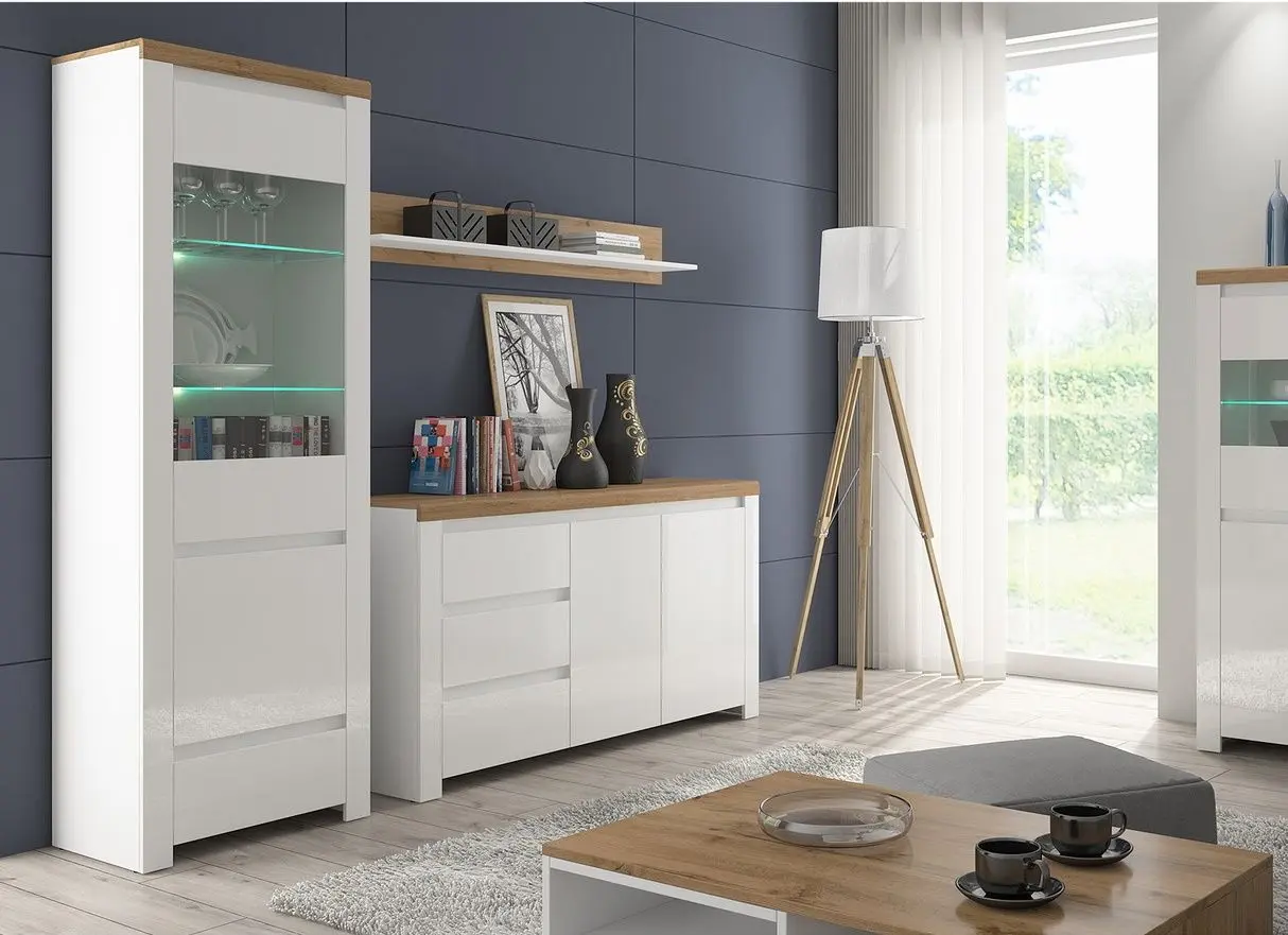 Tumba Tempo Kondela Vilgo 2D3S (Wotan Oak/White Gloss)