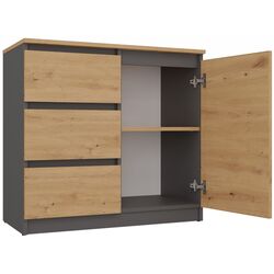 Tumba TopEshop 1D3S 80 (Anthracite/Artisan Oak) Thumb