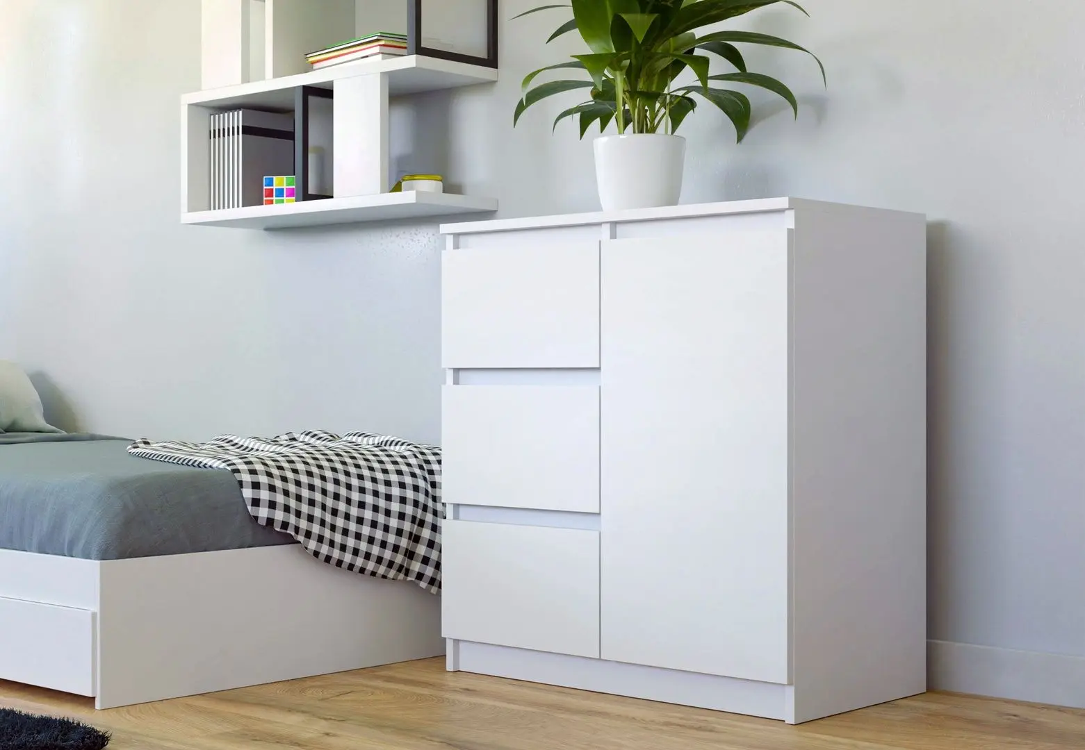 Tumba TopEshop 1D3S (White Matt)