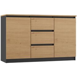 Tumba TopEshop 2D3S 120x40x75 (Anthracite/Artisan Oak) Thumb
