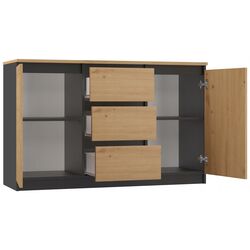 Tumba TopEshop 2D3S 120x40x75 (Anthracite/Artisan Oak) Thumb