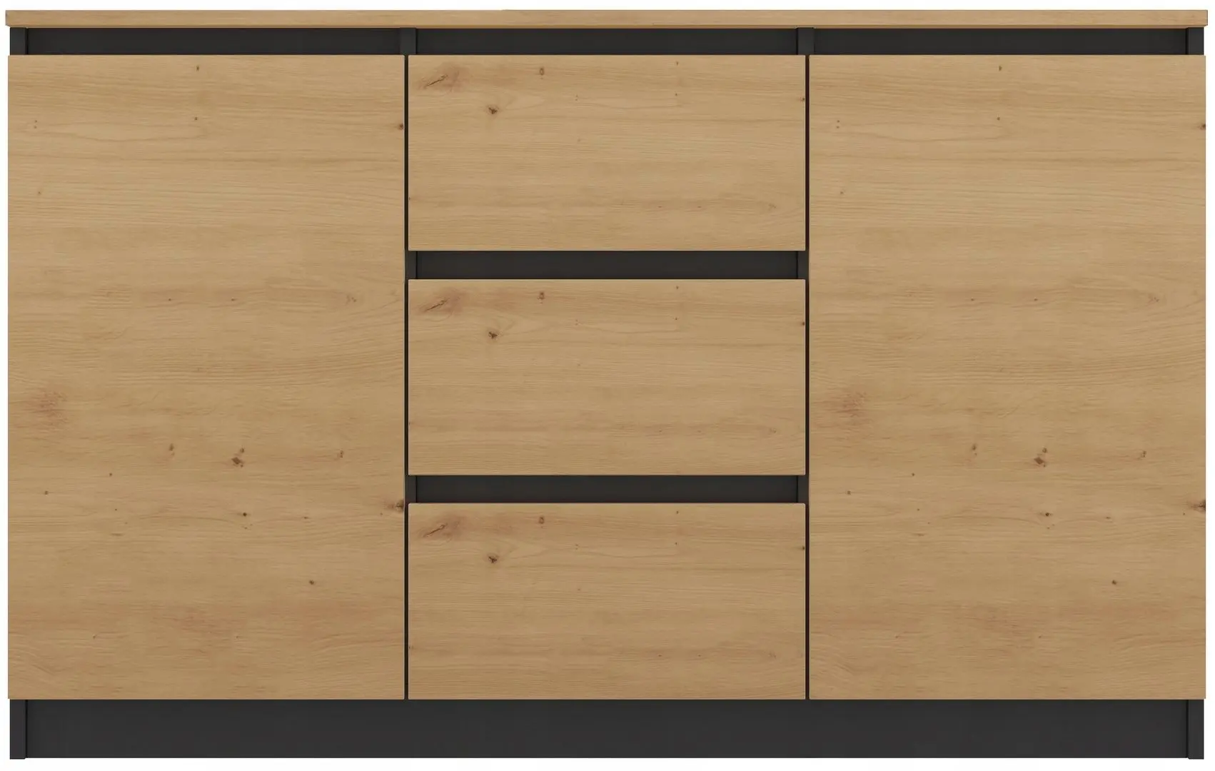 Tumba TopEshop 2D3S 120x40x75 (Anthracite/Artisan Oak)