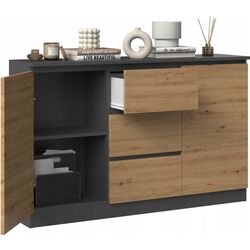 Tumba TopEshop 2D3S 120x40x75 (Anthracite/Artisan Oak) Thumb
