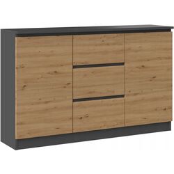 Tumba TopEshop 2D3S 120x40x75 (Anthracite/Artisan Oak)