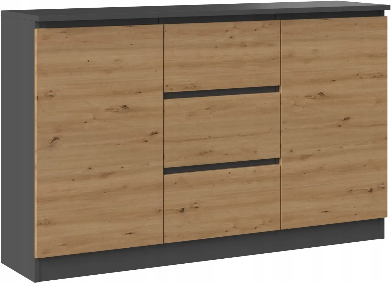 Tumba TopEshop 2D3S 120x40x75 (Anthracite/Artisan Oak)