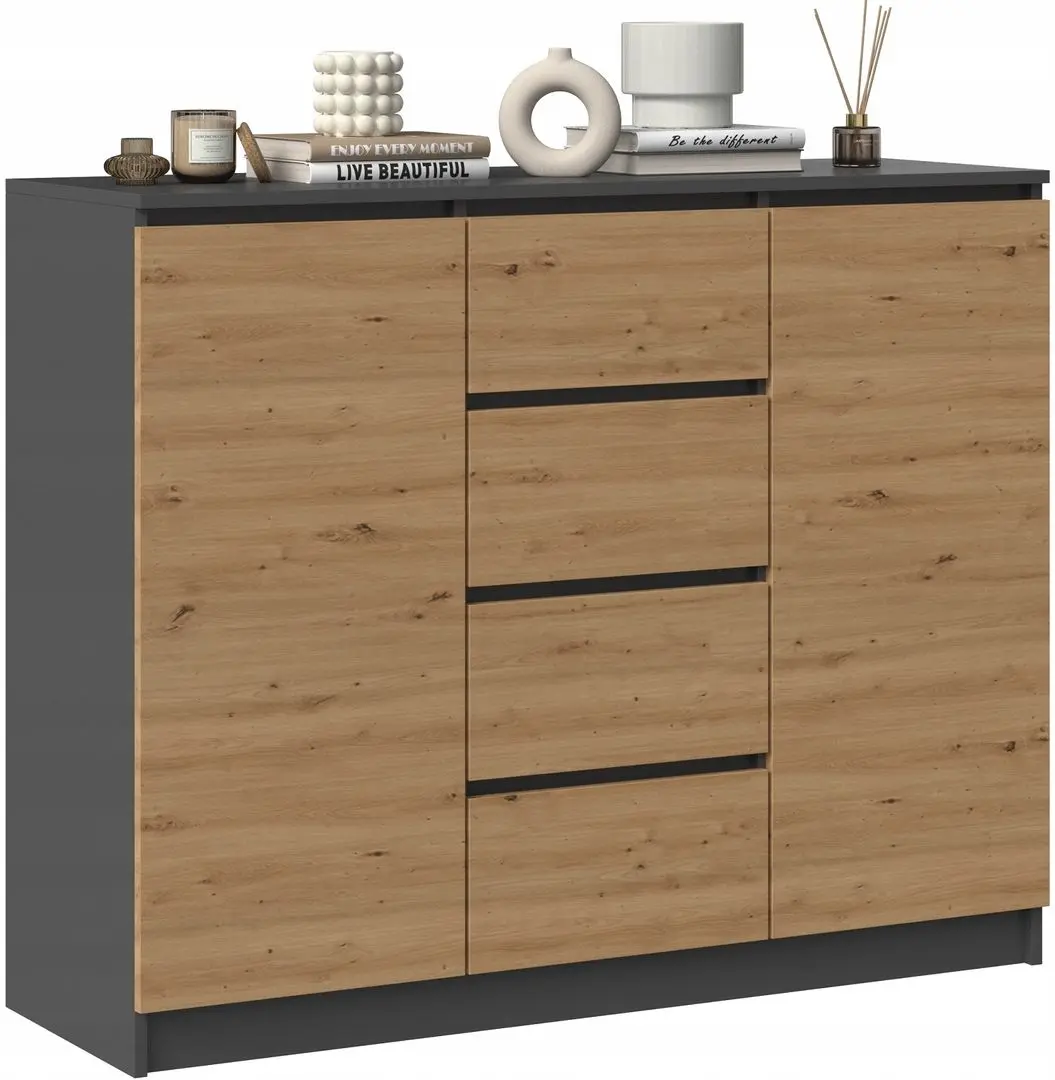 Тумба TopEshop 2D4S 120 (Anthracite/Artisan Oak)