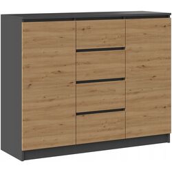 Tumba TopEshop 2D4S 120 (Anthracite/Artisan Oak)