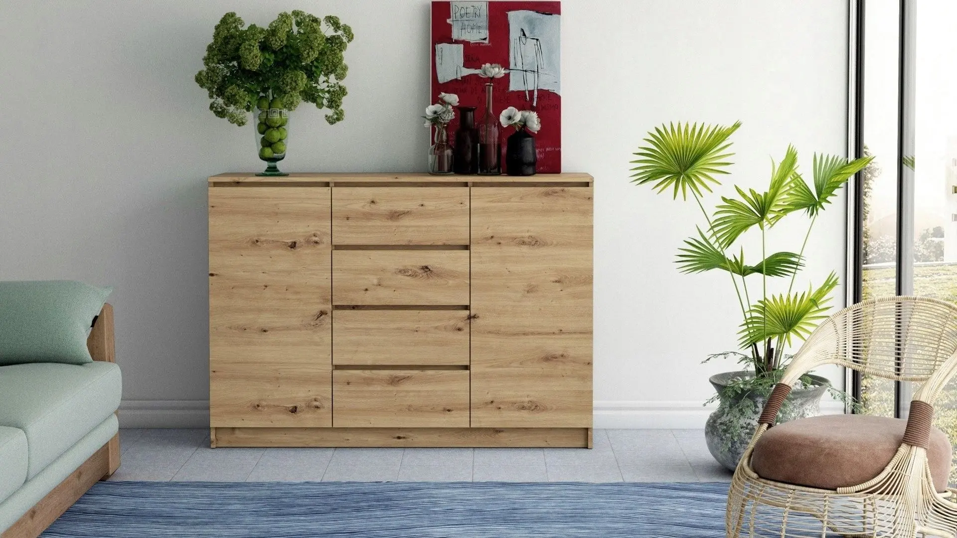 Tumba TopEshop 2D4S 120 (Artisan Oak)