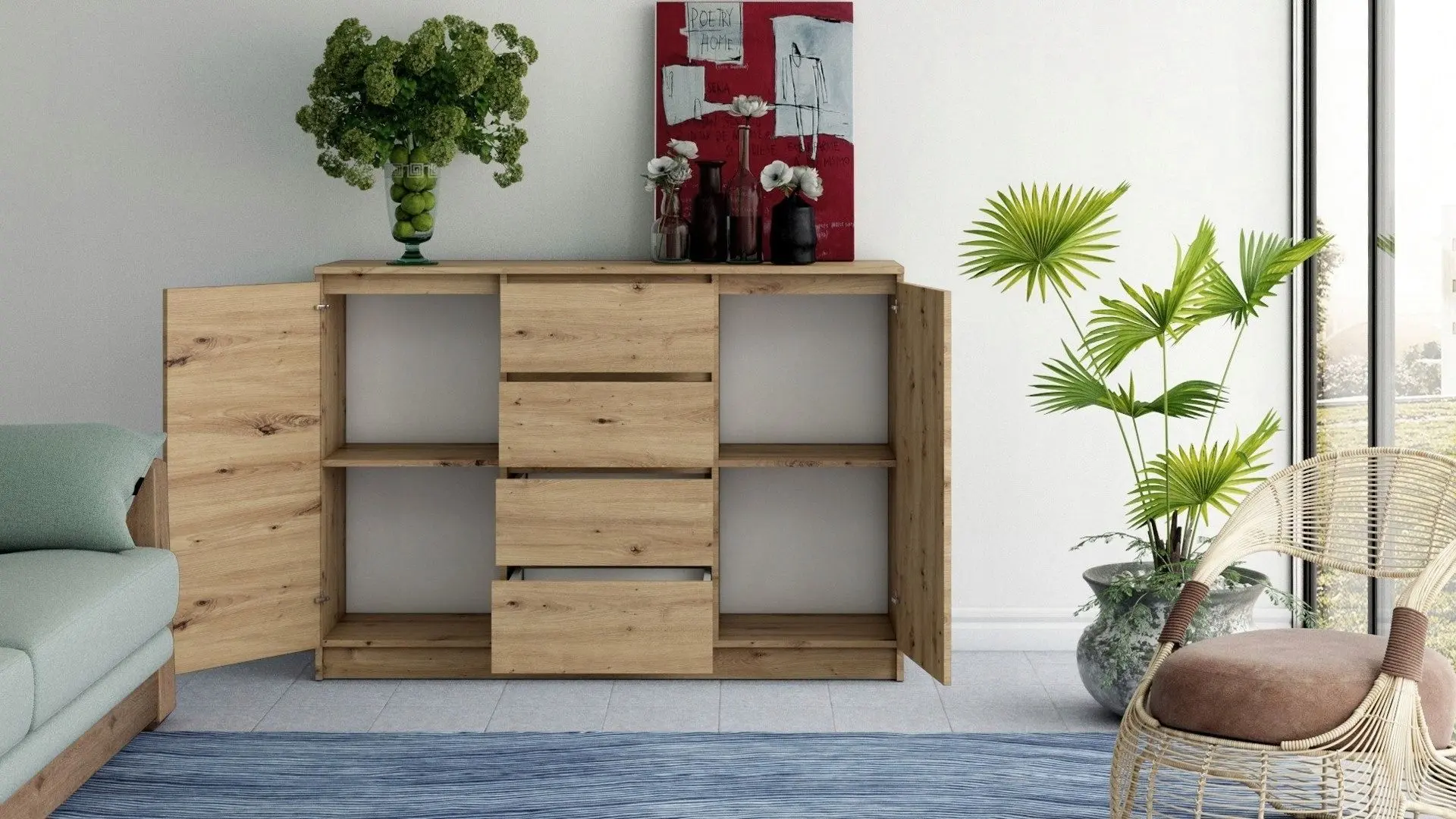 Tumba TopEshop 2D4S 120 (Artisan Oak)