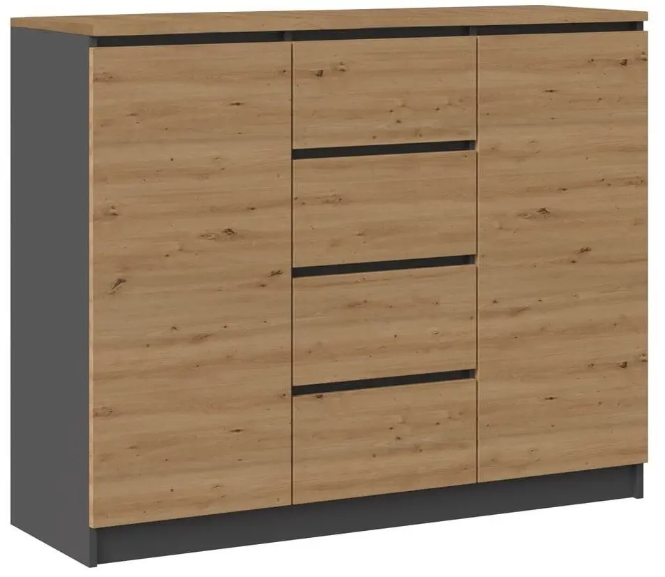 Tumba TopEshop 2D4S 120 BA (Artisan Oak/Anthracite)