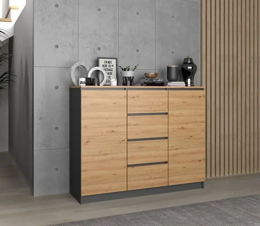 Tumba TopEshop 2D4S 120 BA (Artisan Oak/Anthracite)