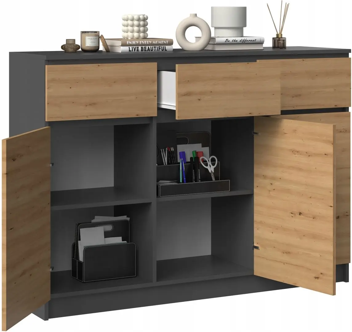 Tumba TopEshop 3D3S (Anthracite/Artisan Oak)