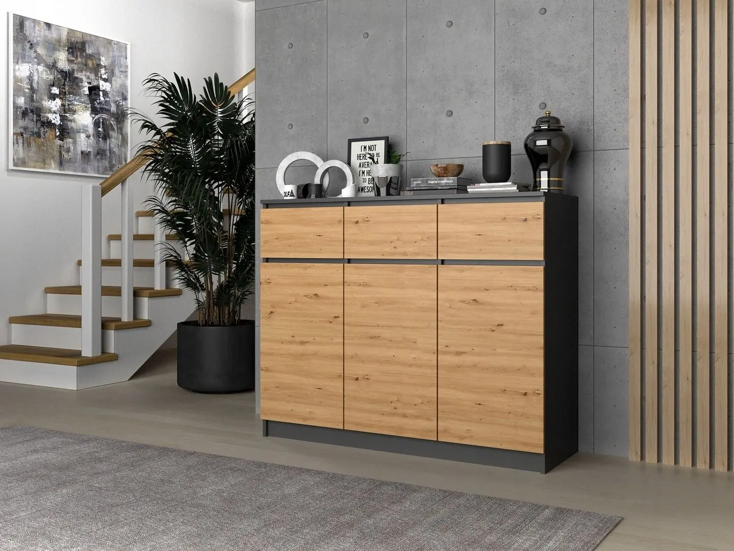 Tumba TopEshop 3D3S (Anthracite/Artisan Oak)