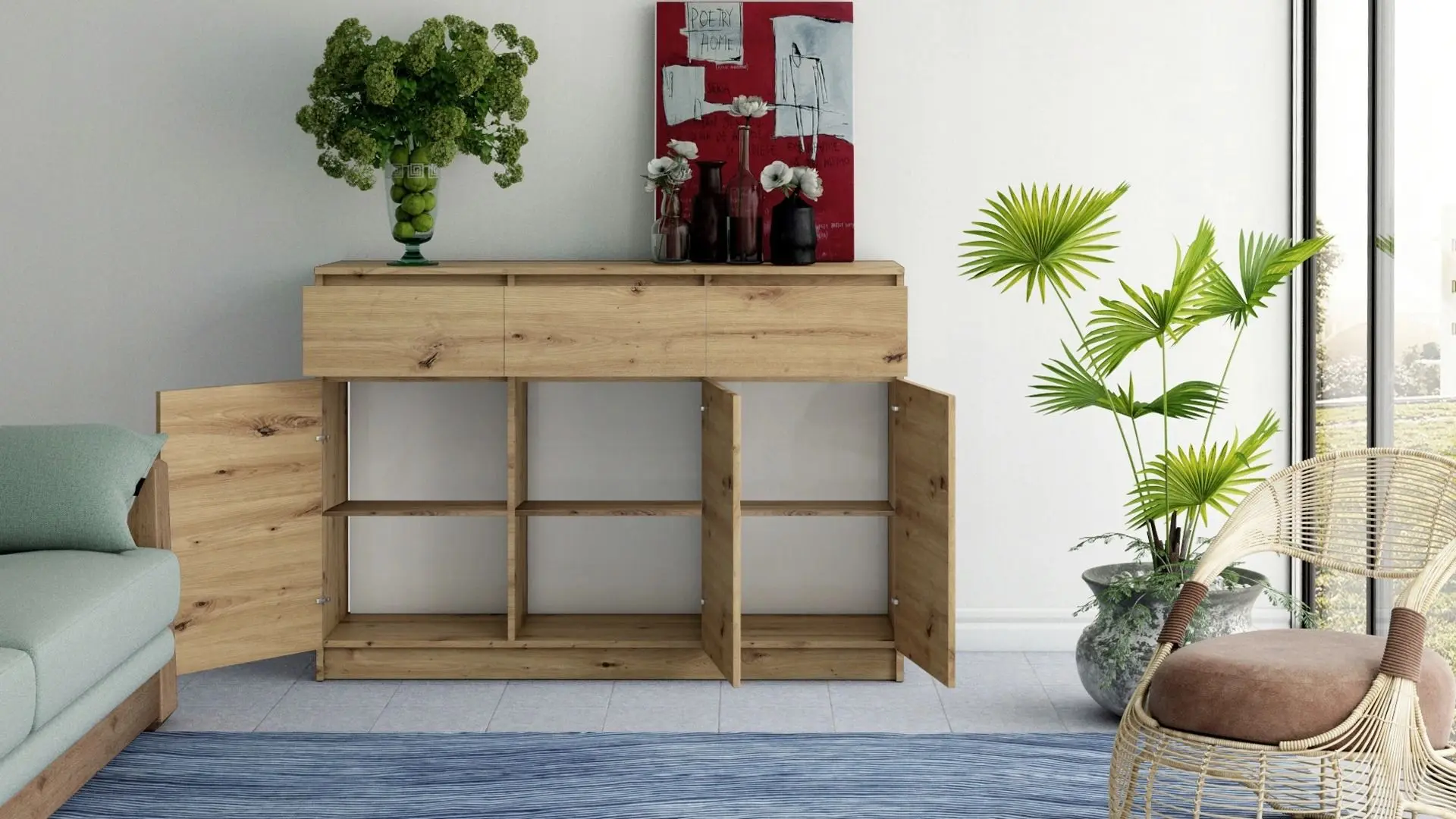 Tumba TopEshop 3D3S (Artisan Oak)