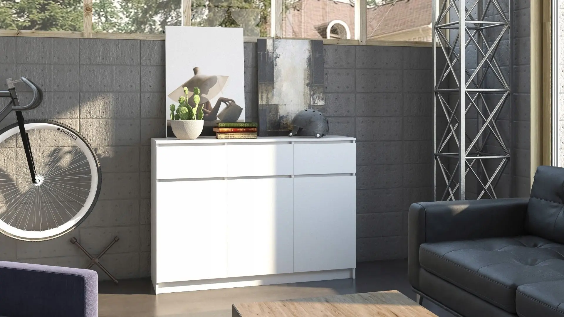 Tumba TopEshop 3D3S (White)