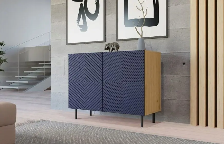 Tumba TopEshop Kama 2D (Artisan Oak/Dark Blue)