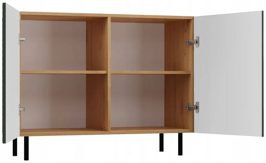 Tumba TopEshop Kama 2D Slim (Artisan Oak/Green)