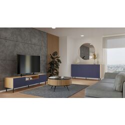 Tumba TopEshop Kama 3D Slim (Artisan Oak/Dark Blue) Thumb