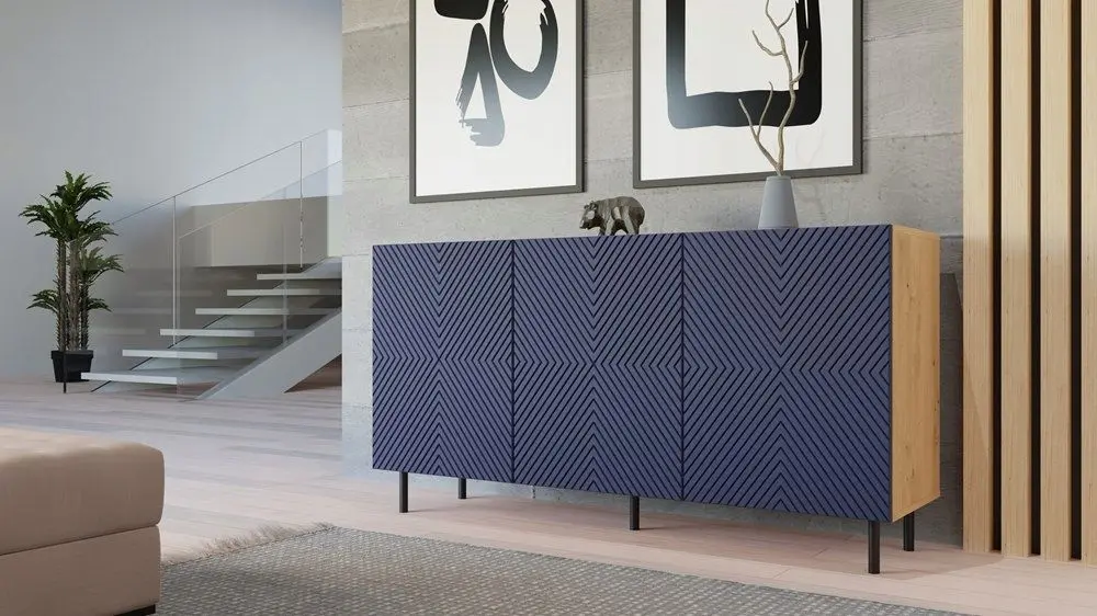 Tumba TopEshop Kama 3K (Artisan Oak/Dark Blue)