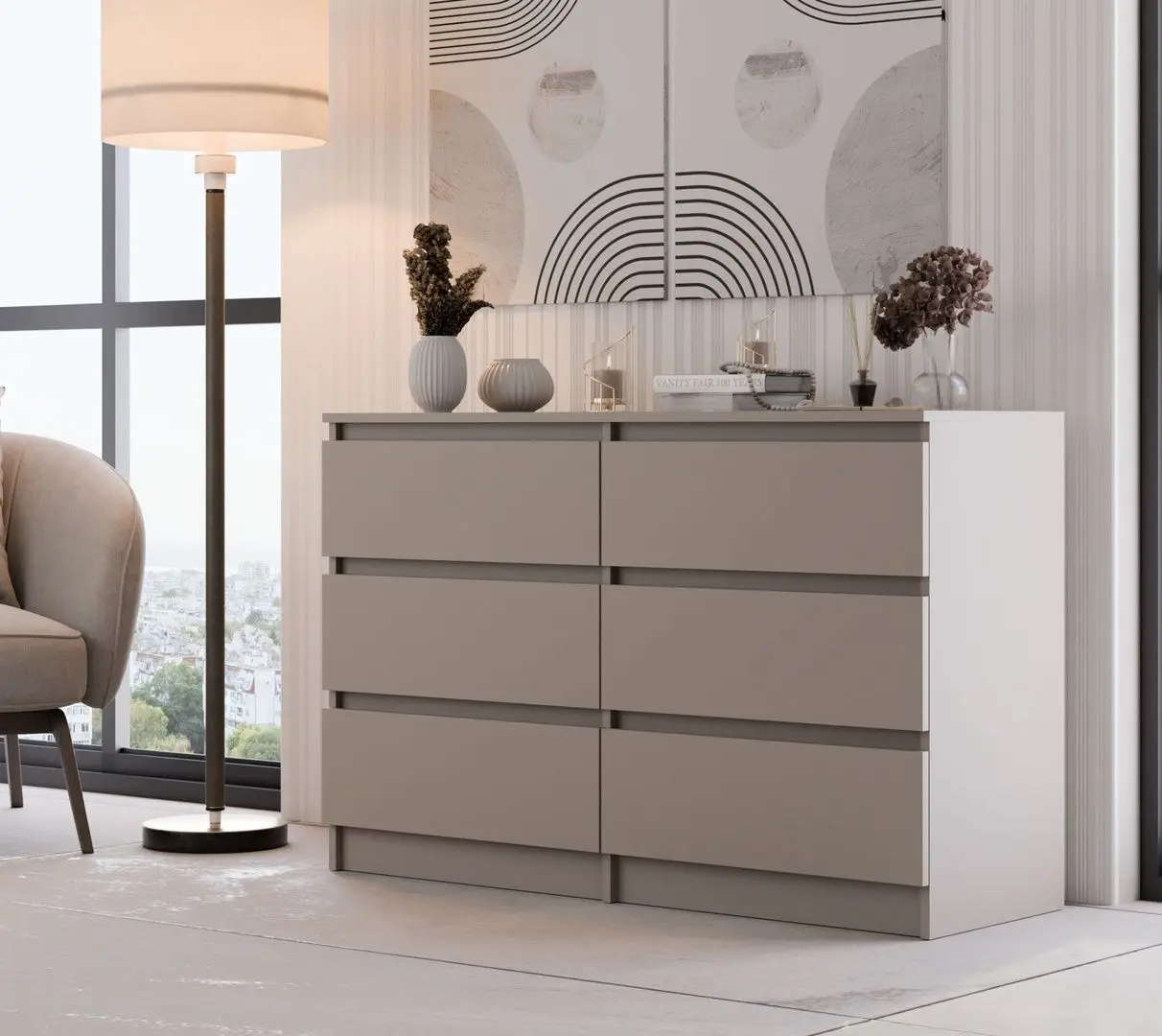 Комод TopEshop M6/120 (Gray Clay)