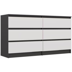 Comoda TopEshop M6 140cm (Anthracite/White) Thumb