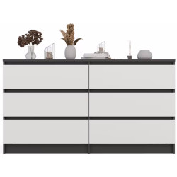 Comoda TopEshop M6 140cm (Anthracite/White) Thumb