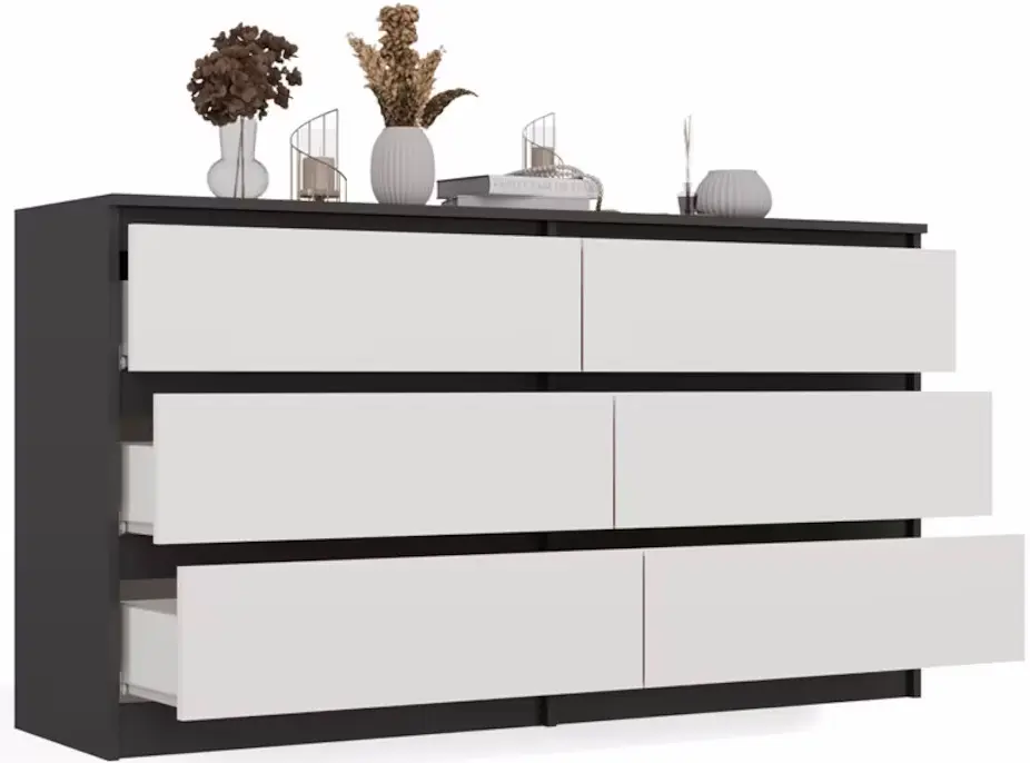 Comoda TopEshop M6 140cm (Anthracite/White) - 4