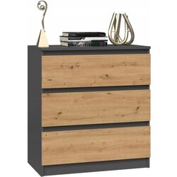 Comoda TopEshop Malwa M3 (Anthracite/Artisan Oak) Thumb