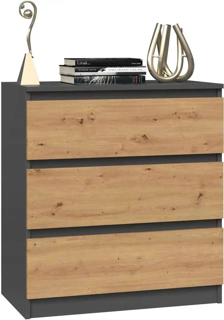 Comoda TopEshop Malwa M3 (Anthracite/Artisan Oak)