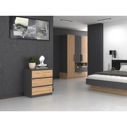 Comoda TopEshop Malwa M3 (Anthracite/Artisan Oak) Thumb