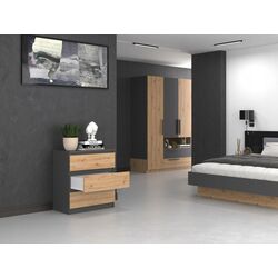 Comoda TopEshop Malwa M3 (Anthracite/Artisan Oak) Thumb