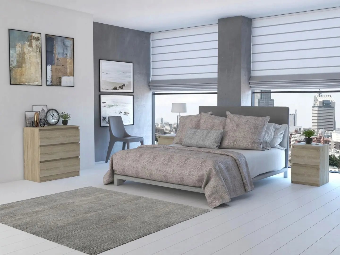 Comoda TopEshop Malwa M3 (Sonoma Oak)