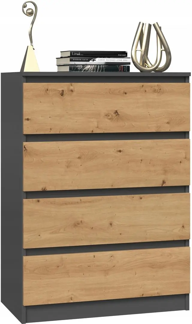 Comoda TopEshop Malwa M4 (Anthracite/Artisan Oak)