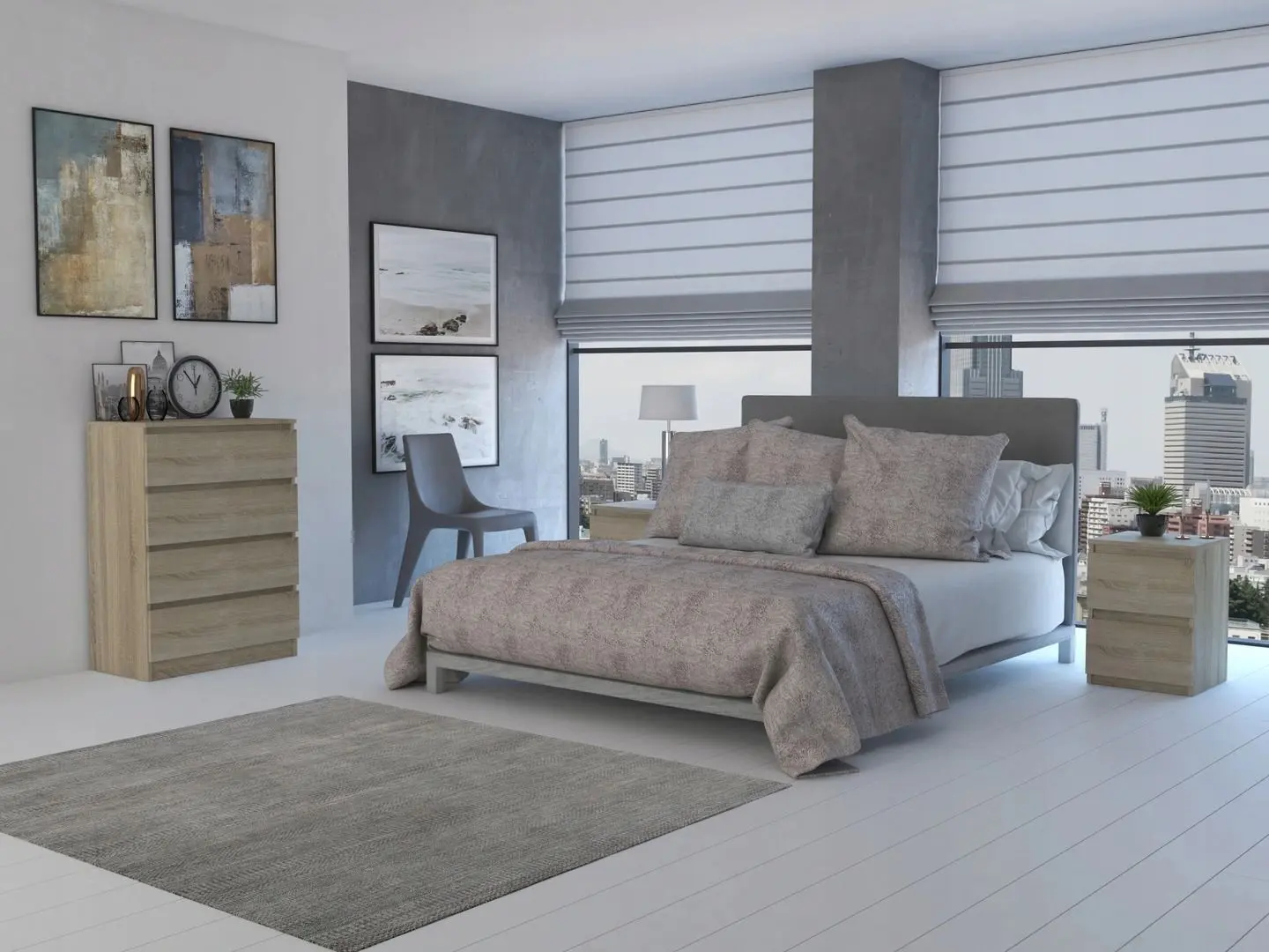 Comoda TopEshop Malwa M4 (Sonoma Oak)