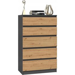 Comoda TopEshop Malwa M5 (Anthracite/Artisan Oak) Thumb