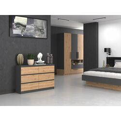 Comoda TopEshop Malwa M6 120 (Anthracite/Artisan Oak) Thumb