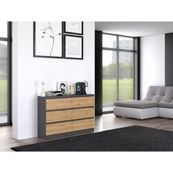 Comoda TopEshop Malwa M6 120 (Anthracite/Artisan Oak) Thumb