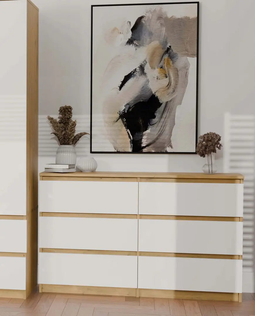 Comoda TopEshop Malwa M6 120 (Artisan Oak/White)