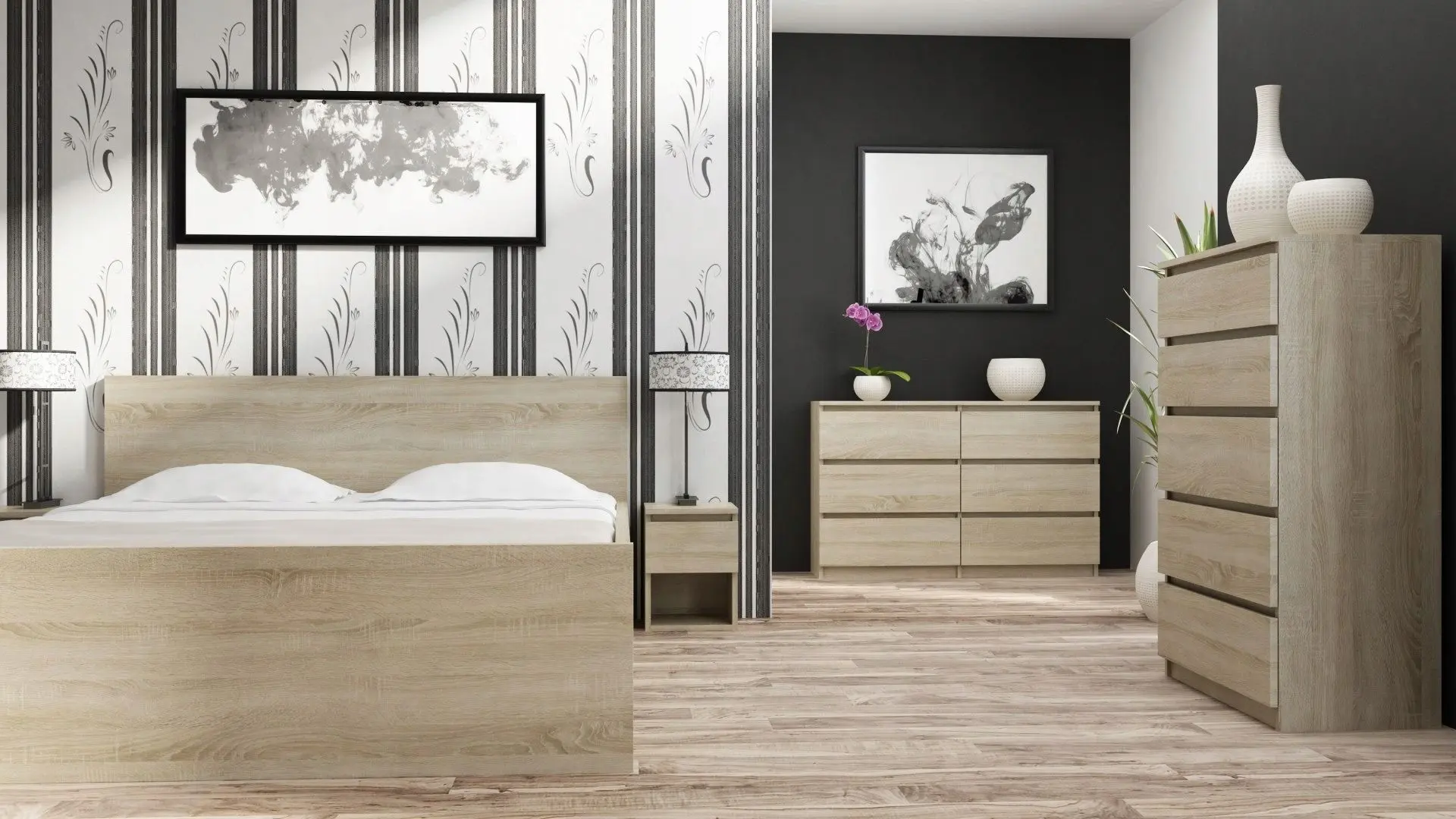 Comoda TopEshop Malwa M6 120 (Sonoma Oak)