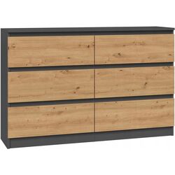 Comoda TopEshop Malwa M6 140 (Anthracite/Artisan Oak)