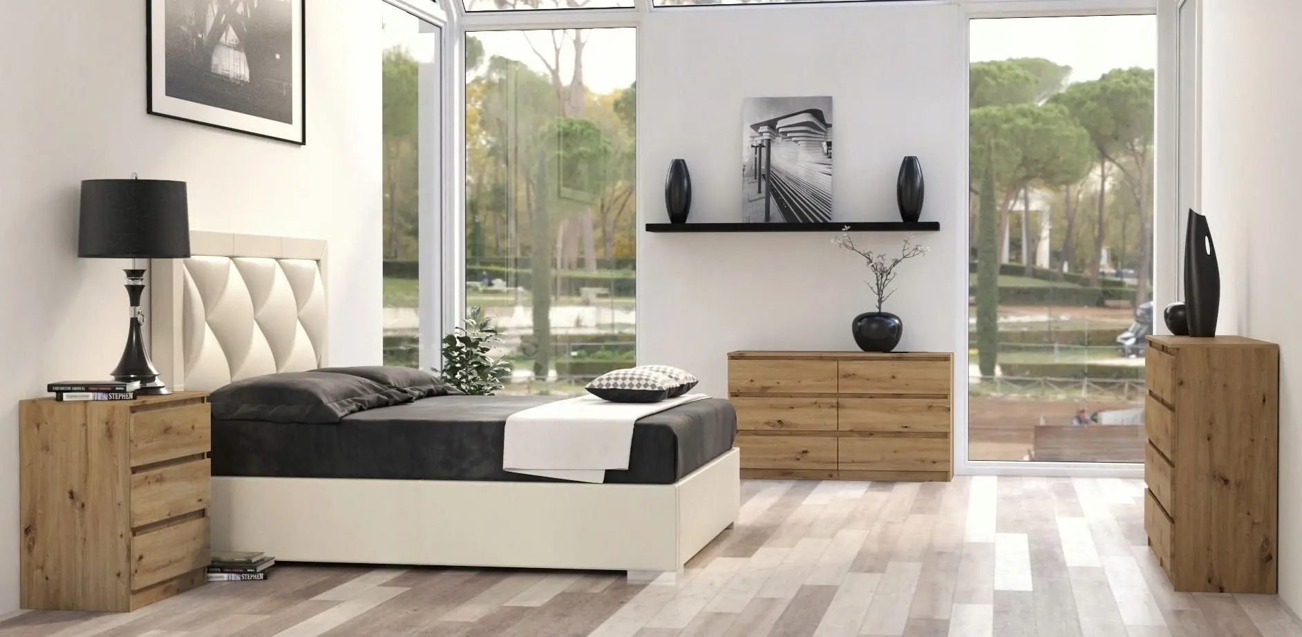 Comoda TopEshop Malwa M6 140 (Artisan Oak)