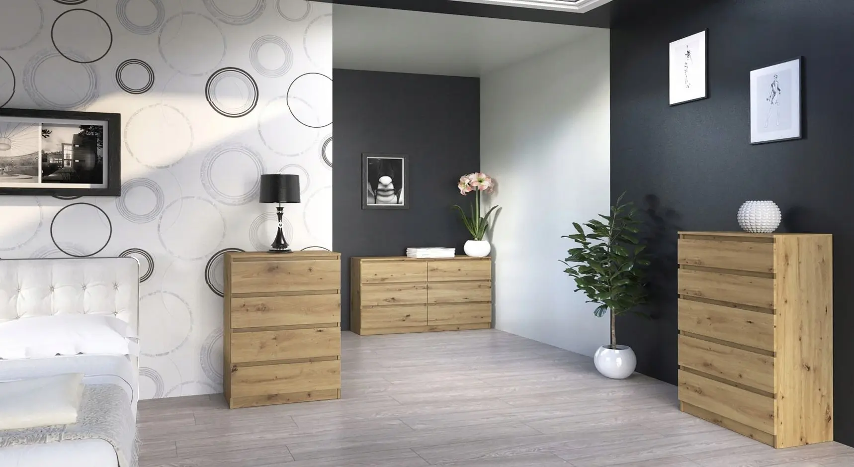 Comoda TopEshop Malwa M6 140 (Artisan Oak)