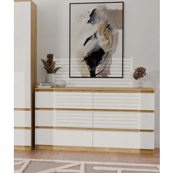 Comoda TopEshop Malwa M6 140 (Artisan Oak/White)