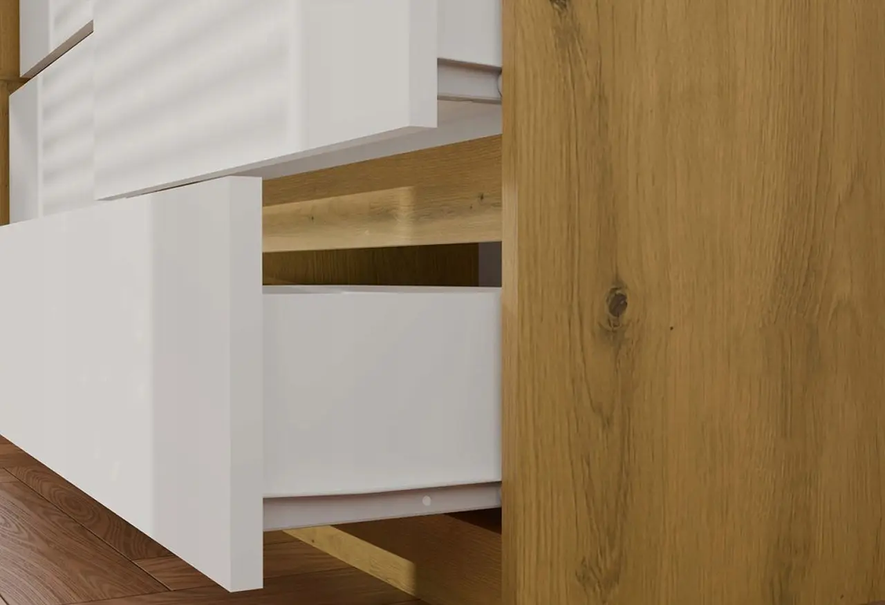 Comoda TopEshop Malwa M6 140 (Artisan Oak/White)