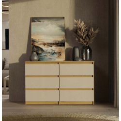 Комод TopEshop Malwa M6 (Artisan Oak/Cashmere) Thumb